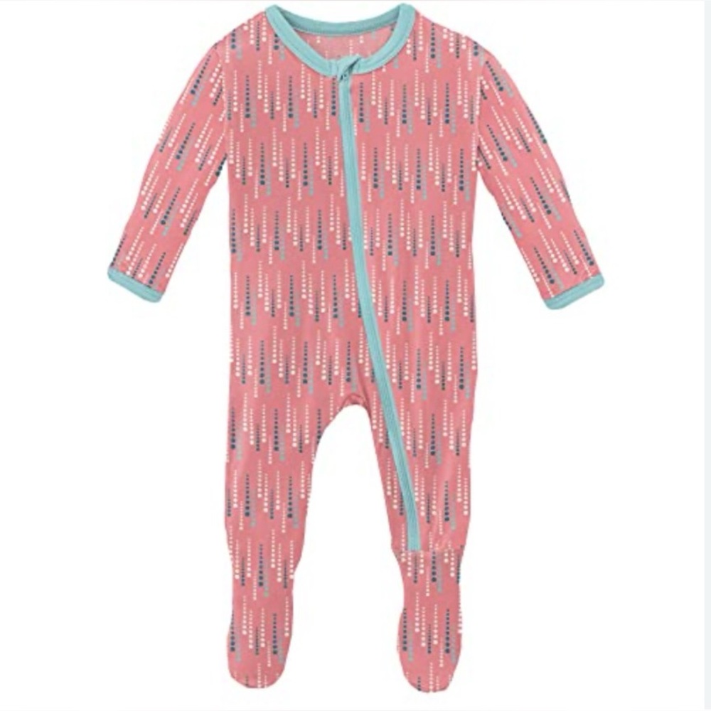 Kickee Pants Newborn Footie with Zipper Pajamas